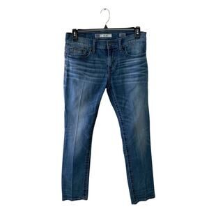 BKE Denim Alec Jeans Mens 32 Whiskers Straight Stretch Mid Wash Streetwear Denim